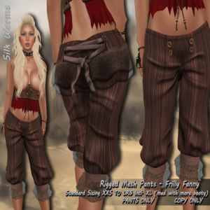 Silk-Worms-Frilly-Fanny-Pirate-Pants-brown
